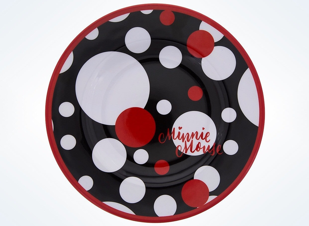 Disney Parks Minnie Mouse Dot Dessert Plate New