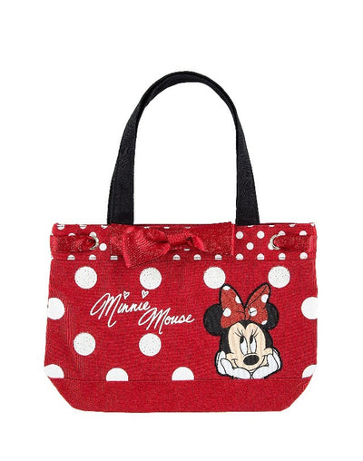 Disney Parks Minnie Mouse Dot Glitter Tote Bag New with Tag