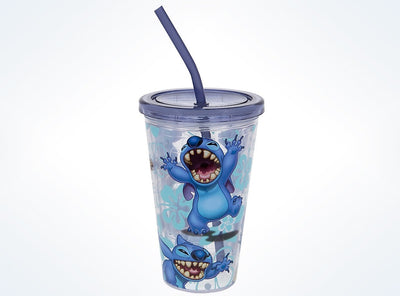 Disney Parks Stitch Acrylic Tumbler with Straw New