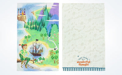 Disney Parks Peter Pan Neverland Dish Towels Set New with Tags