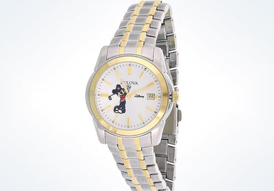 Disney Parks Mickey Golf Link Stainless Steel Watch by Bulova New with Box