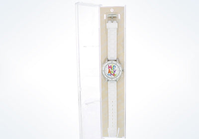 Disney Parks Mickey Letter Art White Watch New with Case