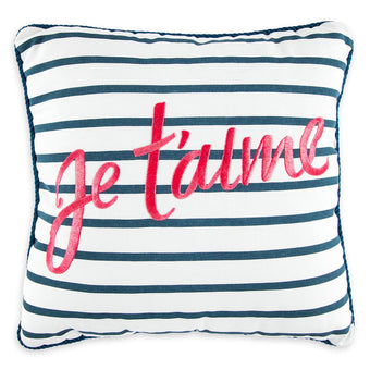 Disney Parks Mickey and Minnie Mouse Sweethearts Kissing Pillow Je t' aime New