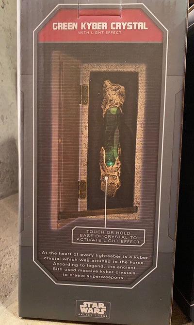 Disney Parks Star Wars Galaxy's Edge Green Kyber Crystal With Light Effect New