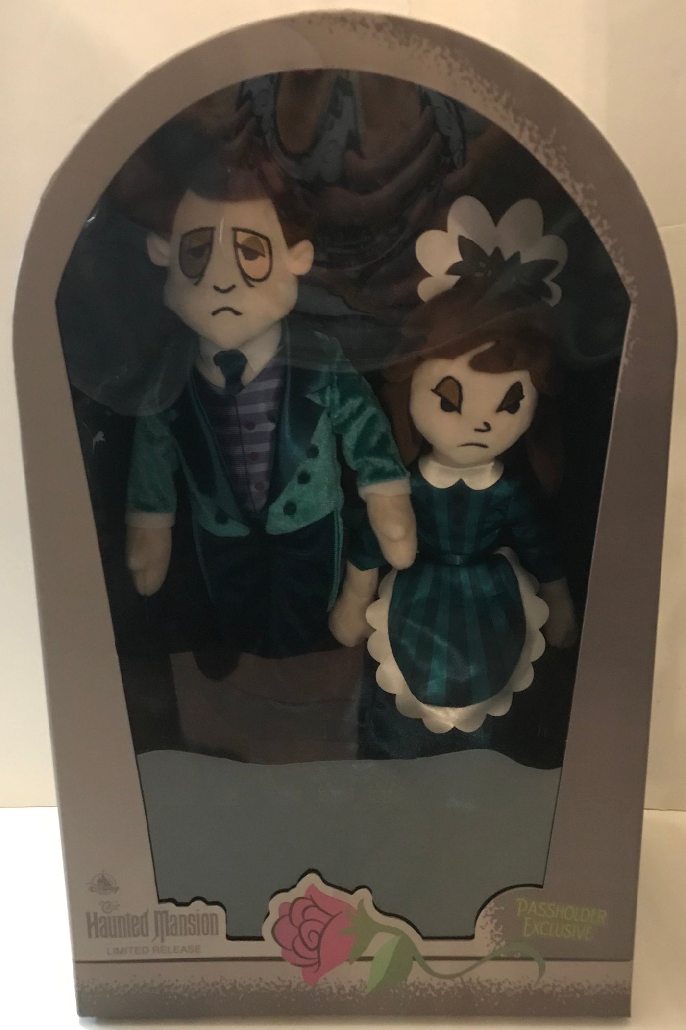 Disney Parks Haunted Mansion Glow Limited Plush Host & Hostess New with Box