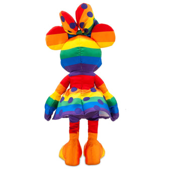 Disney Parks Rainbow Minnie Mouse Medium Plush New with Tags