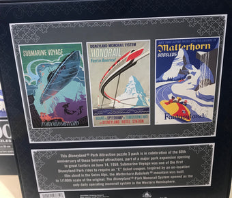 Disney Parks Submarine Voyage Monorail Matterhorn 60th Anniversary Puzzle New
