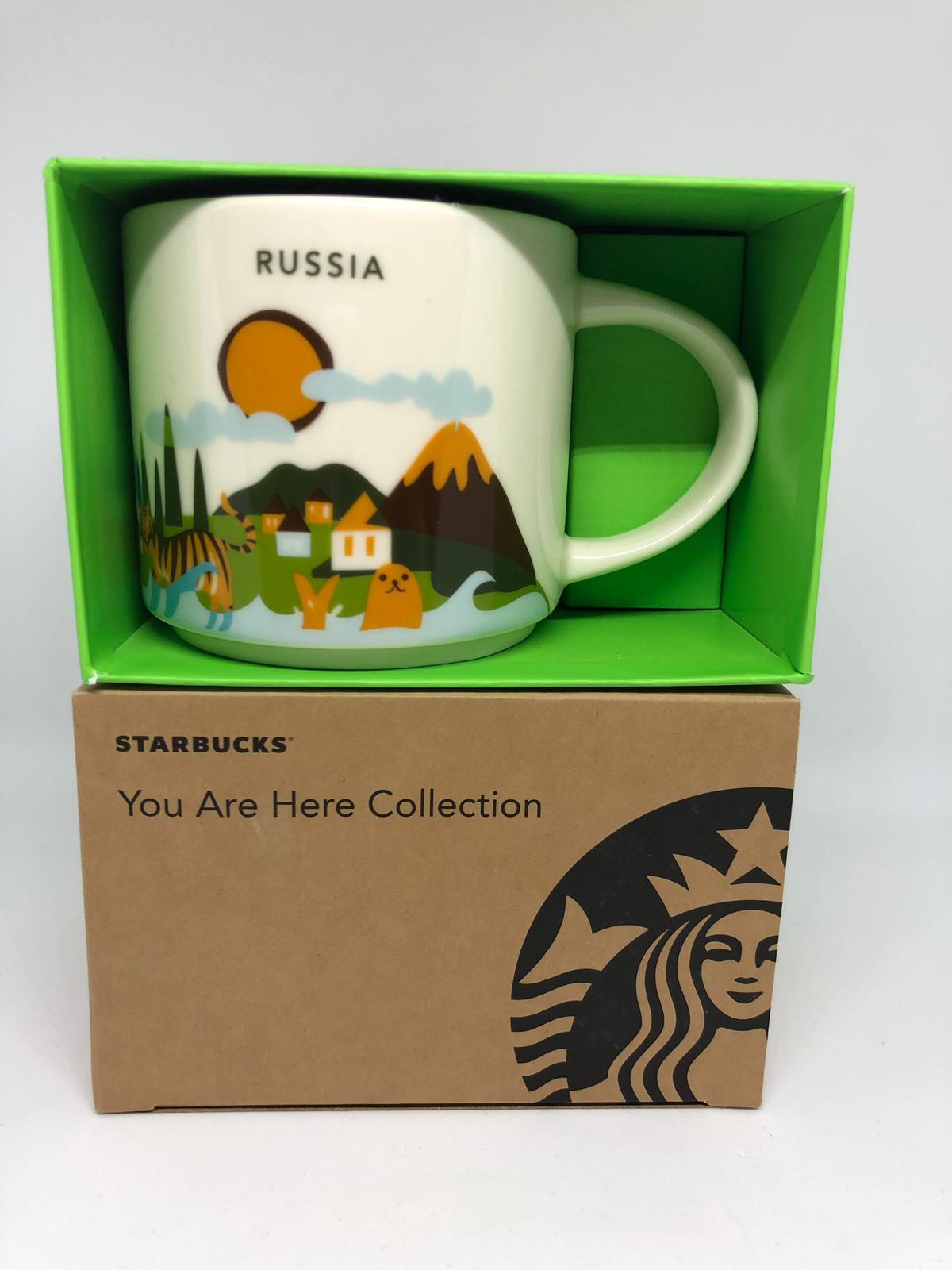 Starbucks You Are Here Russia Ceramic Coffee Mug New with Box