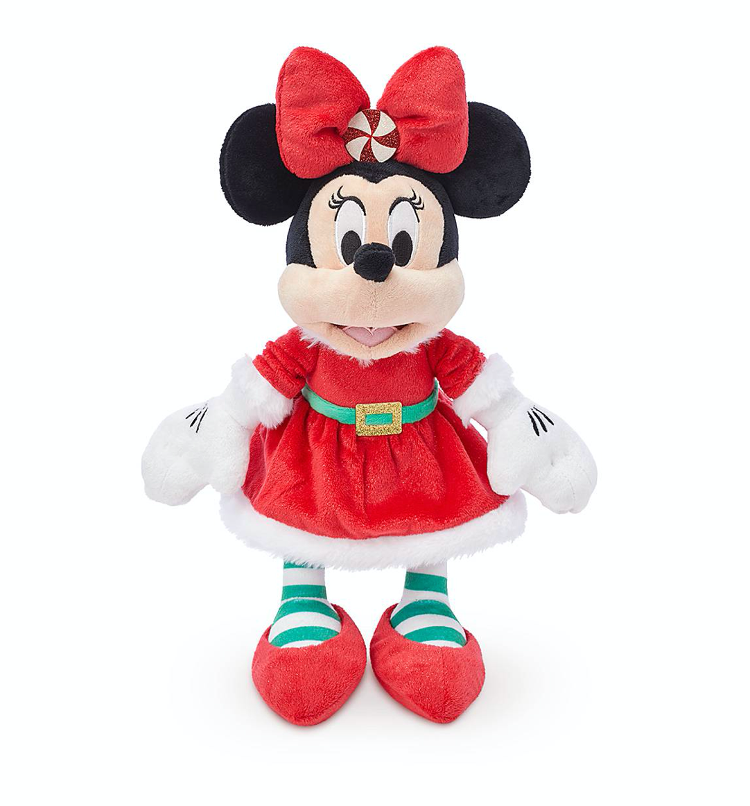 Disney Parks 2020 Christmas Santa Minnie Mouse Medium Plush New with Tag