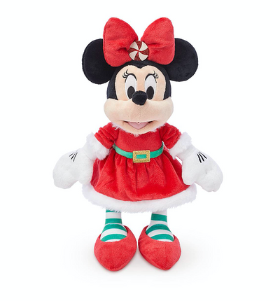 Disney Parks 2020 Christmas Santa Minnie Mouse Medium Plush New with Tag