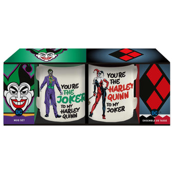 DC Comics by Our Name Is Mud Harley Quinn Joker Mug Set New with Box