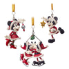 Disney Parks Turn of the Century Holiday Santa Mickey Minnie Ornament Set New