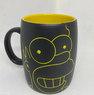 Universal Studios The Simpson Homer Matted Black Coffee Mug New