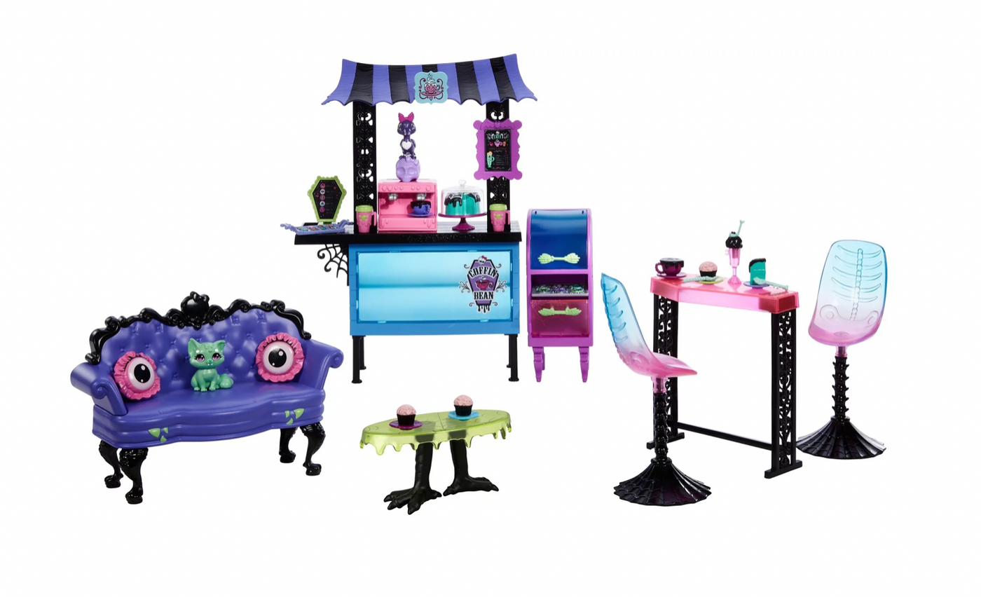 Mattel Monster High The Coffin Bean Cafe Lounge Playset New