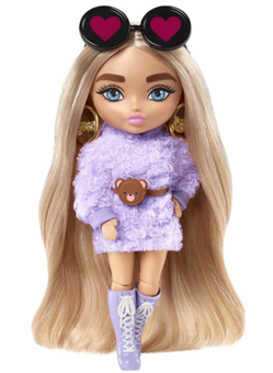 Barbie Extra Minis Doll #4 Purple Dress Toy New With Box