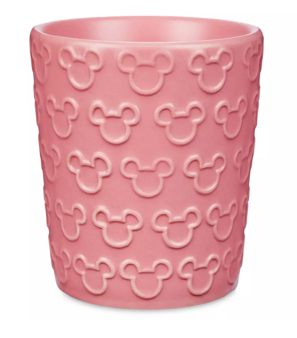 Disney Homestead Mickey Raised Icon Pink and Gold Mug New