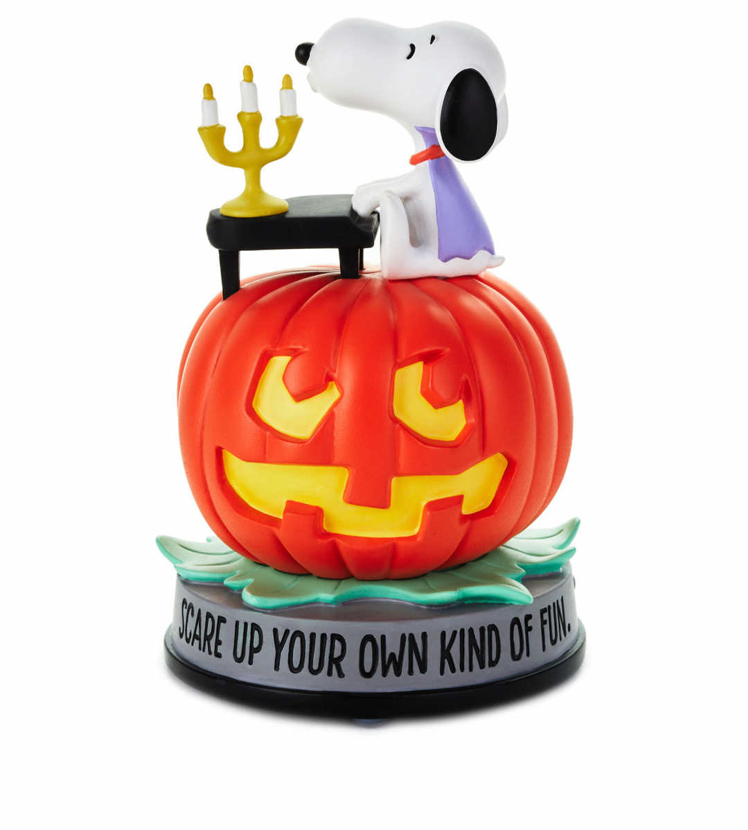 Hallmark Halloween Peanuts Spooky Snoopy Figurine With Sound New