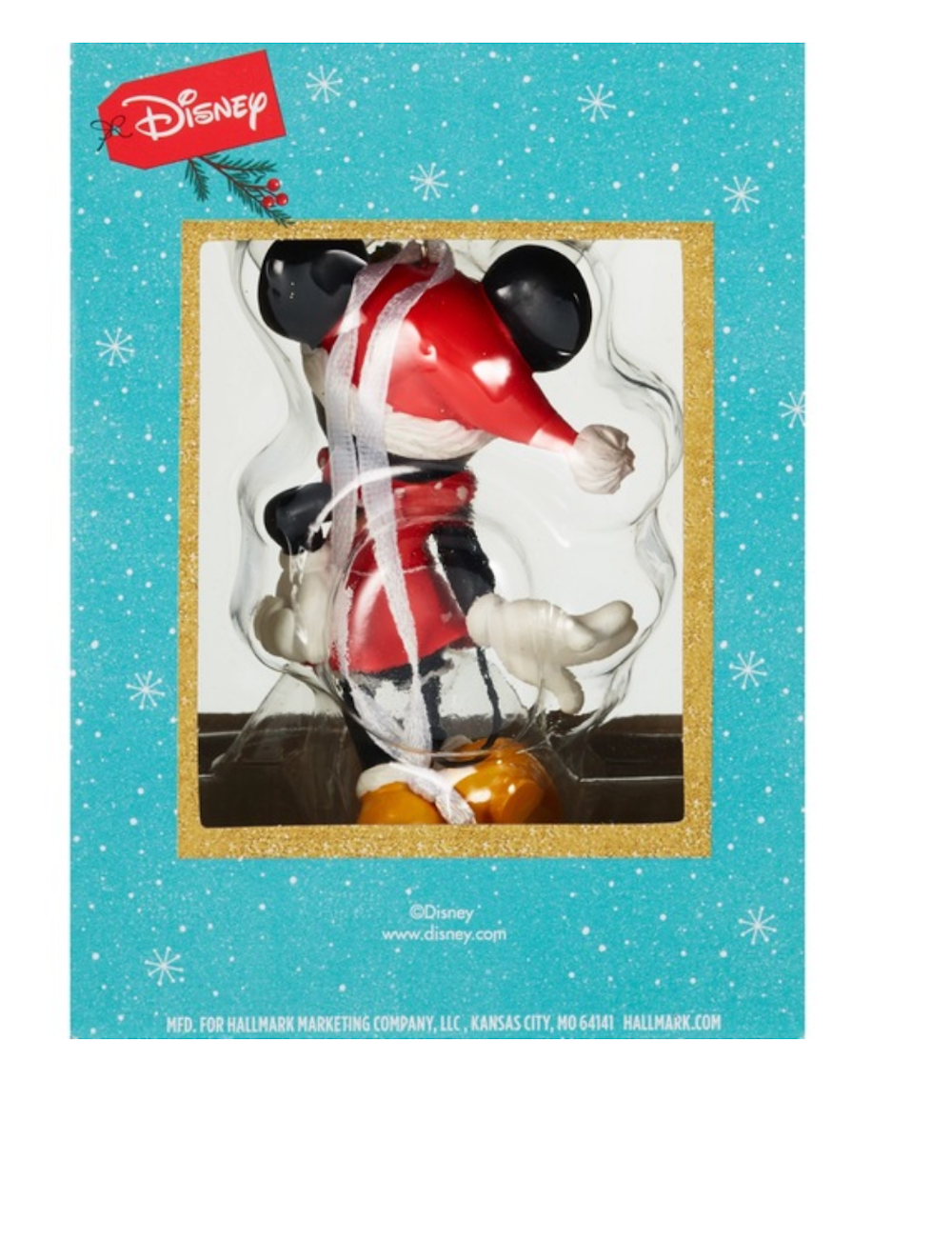 Hallmark Disney Minnie with Santa Hat Christmas Tree Ornament New with Box
