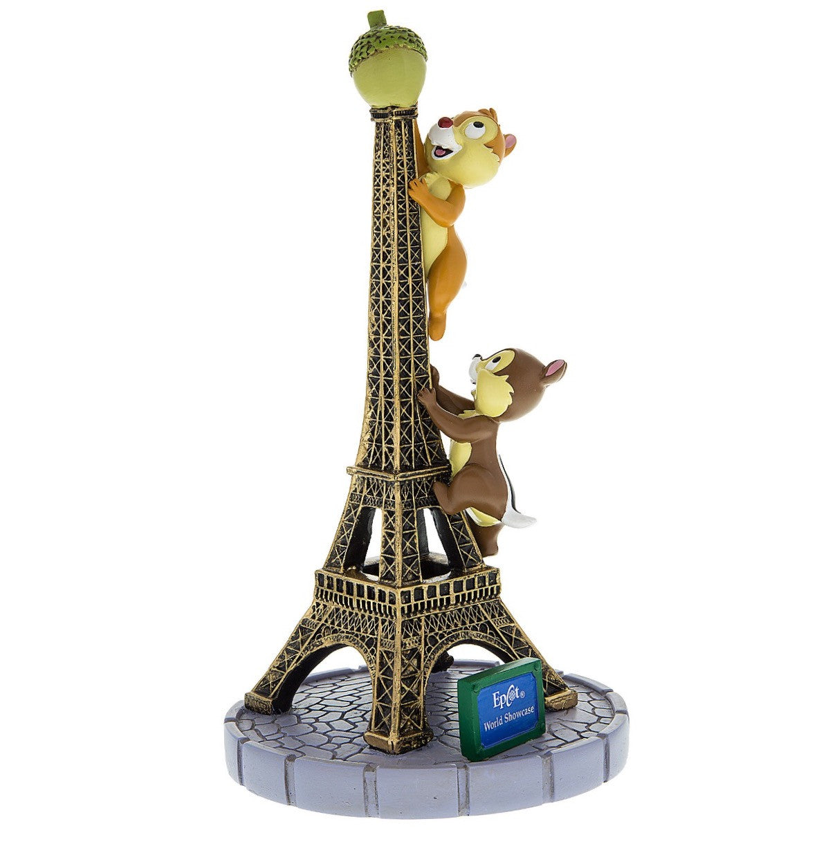 Disney Parks Epcot Paris Chip & Dale With Eiffel Tower Figurine New With Tags