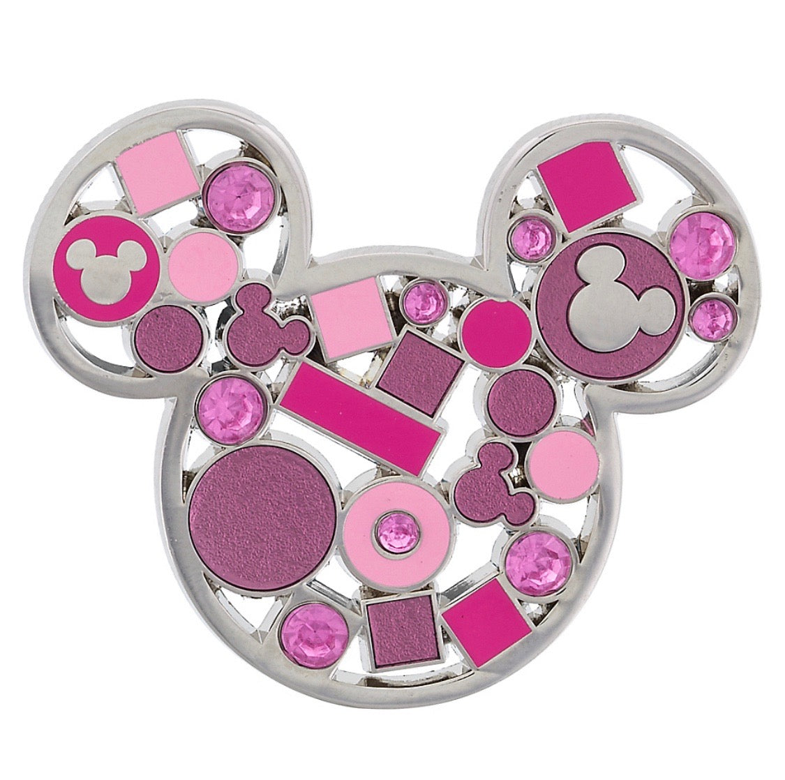 Disney Parks Mickey Mouse Icon Jeweled Pin New with Card