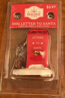 Holiday Time Village Dog Letters To Santa New With Box