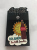 Authentic Coca-Cola Coke Orlando Bottle and Sun Glitter Metal Pin New with Card