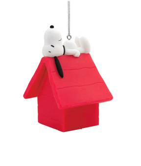 Hallmark Peanuts Snoopy on Red Doghouse Christmas Tree Ornament New with Tag