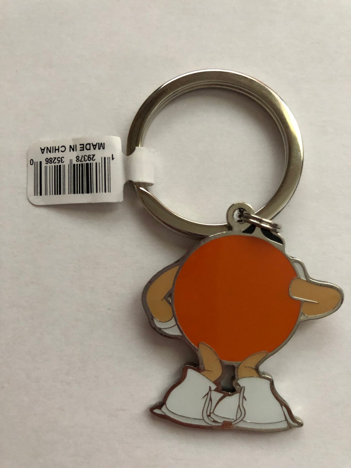 M&M's World Orange Character Enamel Keychain New with Tag