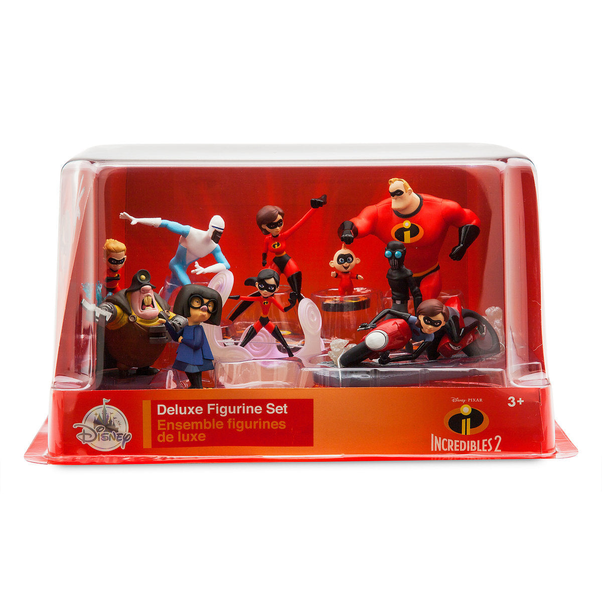 Disney Store Incredibles 2 Deluxe Figure Set 10 Play Set Playset Cake Topper New