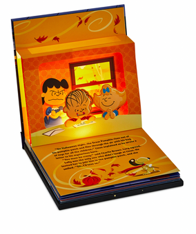 Hallmark Halloween Peanuts It's the Great Pumpkin Lighted Pop-Up Book New