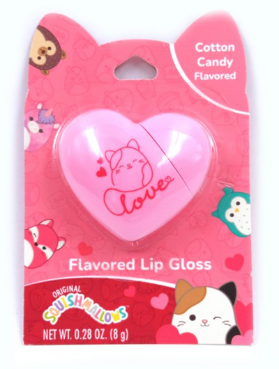 Squishmallows Heart Cotton Candy Flavored Lip Gloss New Sealed