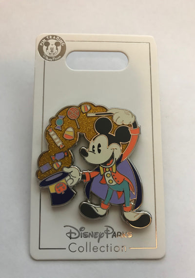 Disney Parks Halloween Mickey Mouse Magician Pin New with Card