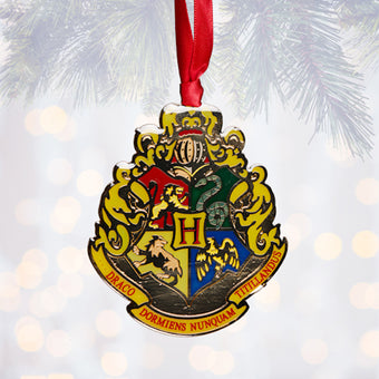 Universal Studios Harry Potter Hogwarts Crest Enamel Ornament New Tags
