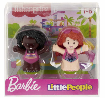 Barbie Swimming Figure Set by Fisher-Price Little People 2-Pack New with Box