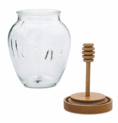Disney Winnie the Pooh Kitchen Glass Honey Jar New