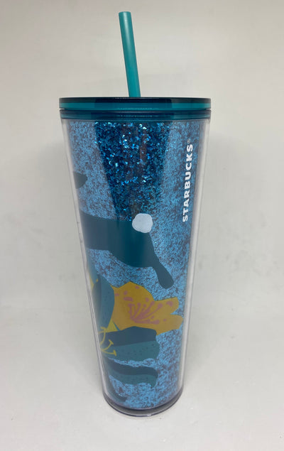 Starbucks Easter Spring 2021 Bunny Glitter Tumbler 24oz with Straw New