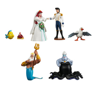 Disney The Little Mermaid Ariel Wedding Figure Play Set Cake Topper 6 Pieces New