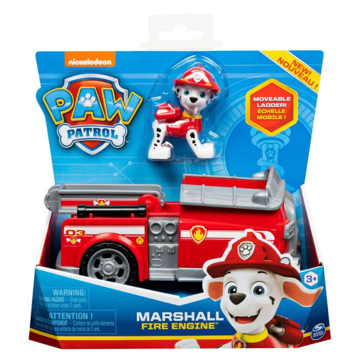 PAW Patrol Fire Engine Vehicle with Marshall Toy Set New with Box