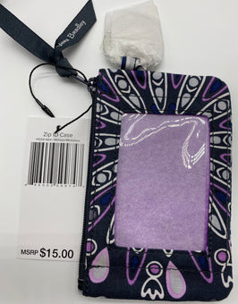 Vera Bradley Cotton Zip ID Case Mimosa Medallion New with Tag
