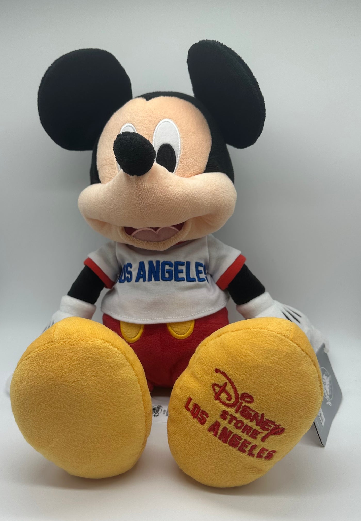 Disney Store Mickey Plush with Los Angeles T Shirt New With Tag