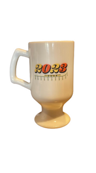 Disney Walt Disney World 4 Parks 2023 White Glass Pedestal 10oz Mug New