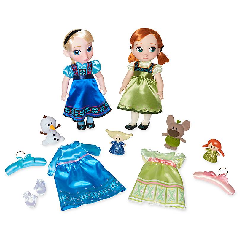 Disney Animators' Collection Anna and Elsa Singing Dolls Deluxe Gift Set New Box