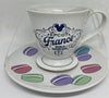 Disney Parks Epcot France Macaroons Tea Cup and Saucer Set New
