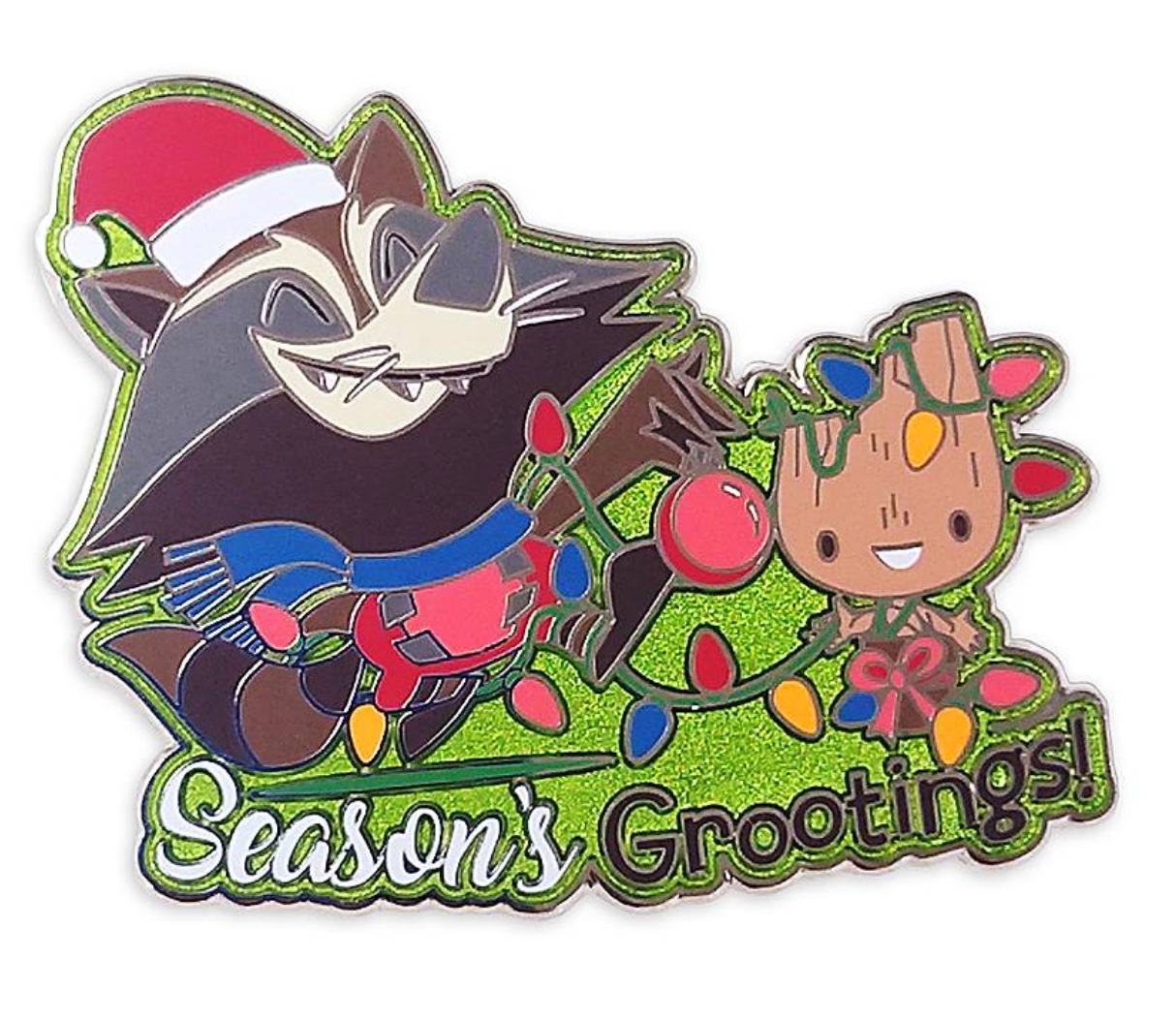 Disney Guardians of the Galaxy Rocket Groot Christmas Holiday Pin New with Card