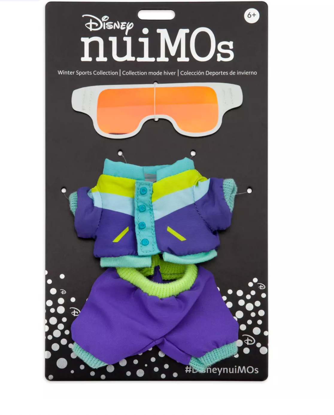 Disney NuiMOs Outfit Purple Snow Jacket Snowpants and Snowboard Goggles New Card