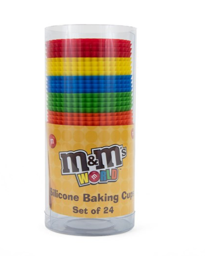 M&M's World Silicone Baking Cups Set of 24 New with Box