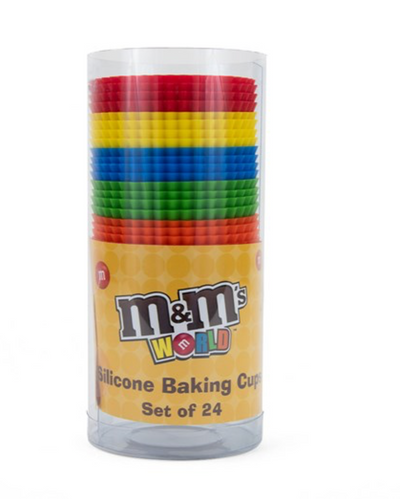 M&M's World Silicone Baking Cups Set of 24 New with Box
