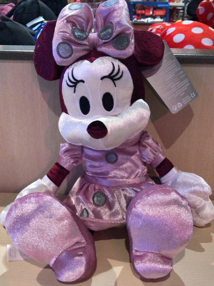 Disney Parks Minnie Mouse Velvet Medium Plush New with Tags I Love Characters