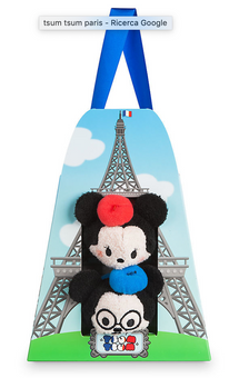 Disney Store Mickey Minnie Mouse Tsum Tsum Plush Paris France Set Mini 3 1/2''