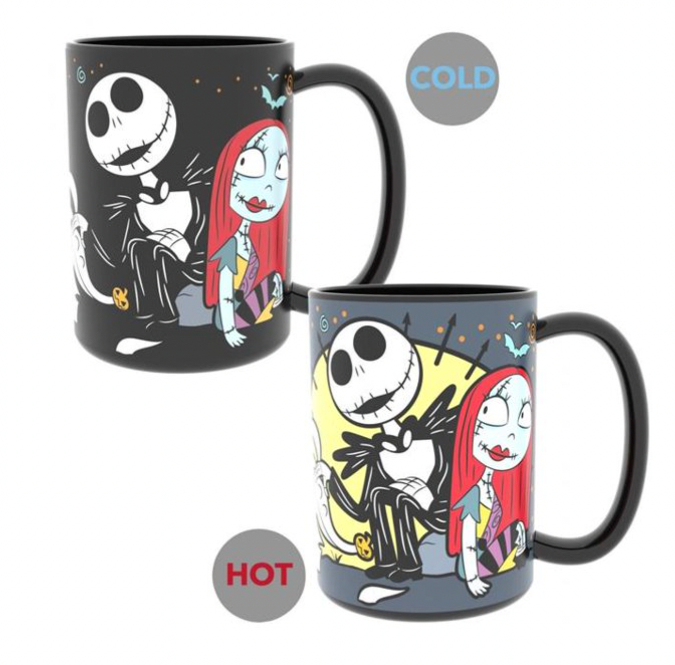 Disney Nightmare Before Christmas Color Change Mug Jack Sally Zero New With Box